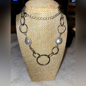 **3/$10** Chic Silver Chain Necklace with Pearls